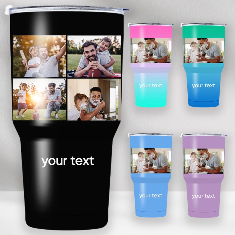 Personalized Photo&Text Tumbler: Custom Picture Stainless Steel Travel Mug, 20oz 30oz 40oz 画像 5