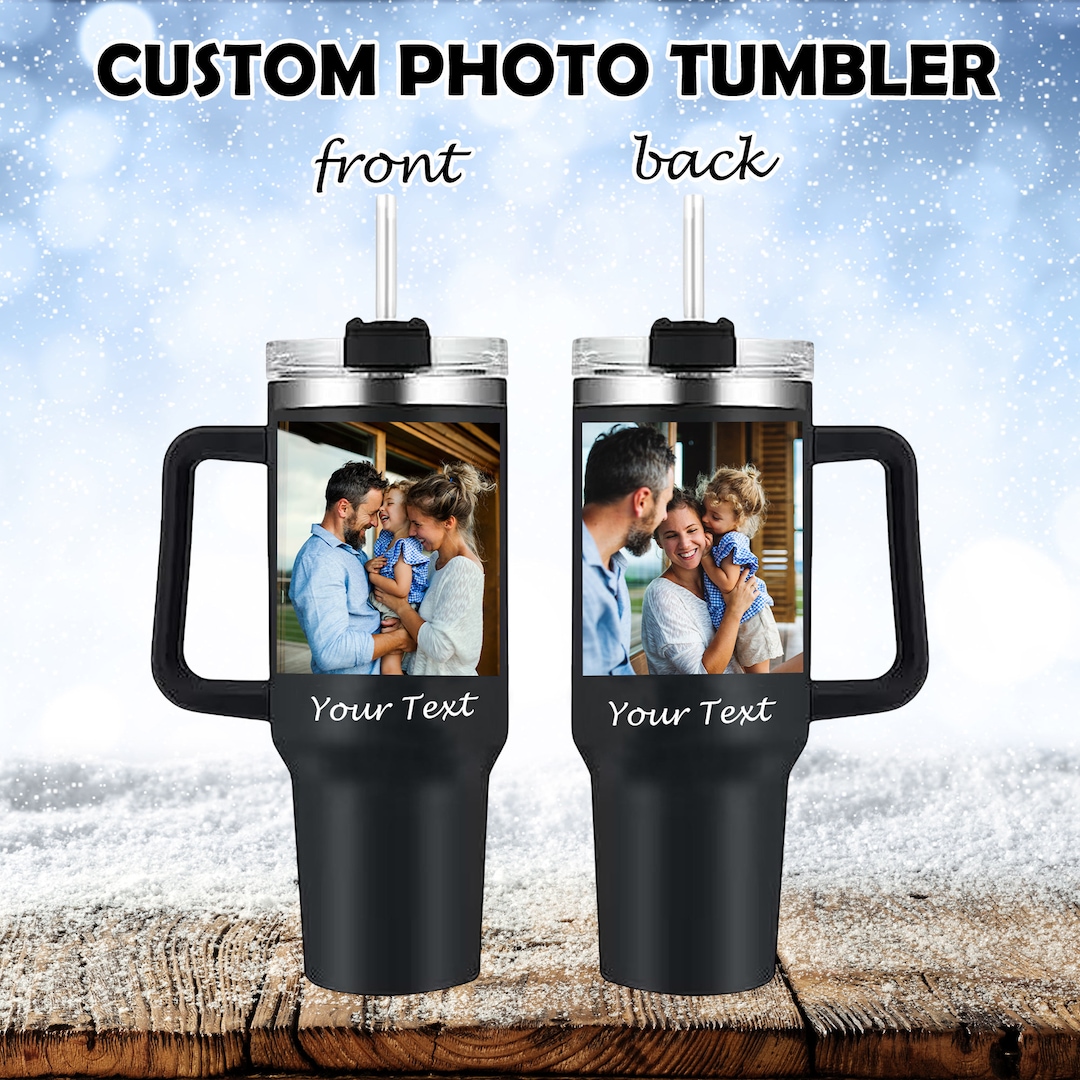 Custom 40oz Tumbler With Photo,custom Any Logo Photo,personalized Large ...
