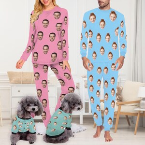 Custom Face Pajama Set: Personalized Photo Matching Family Christmas PJs