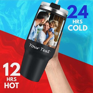 Custom 40oz Tumbler With Photo,custom Any Logo Photo,personalized Large ...