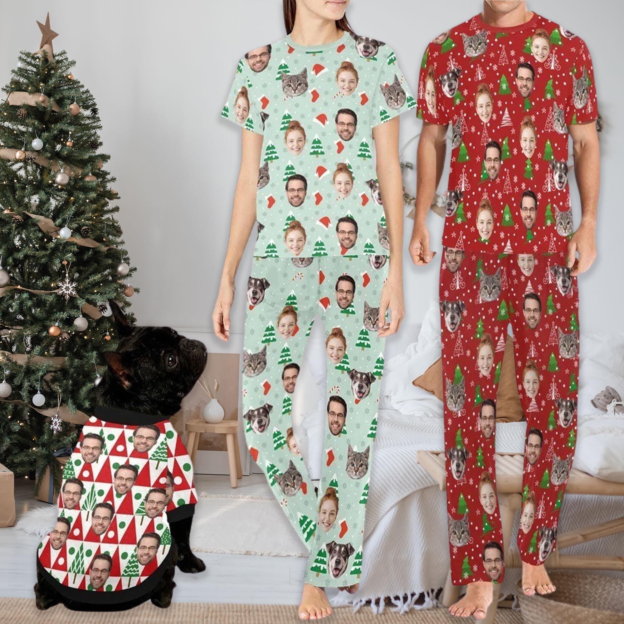 Short sleeve christmas family pajamas hotsell
