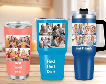Personalized Photo Tumbler: Custom Stainless Steel Travel Mug