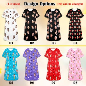 Custom Face Nightgown, Personalized Photo Sleep Dress, Funny Custom Pajamas for Women Bild 5