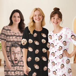 Personalized Photo Face Nightgown - Custom Keepsake Dress