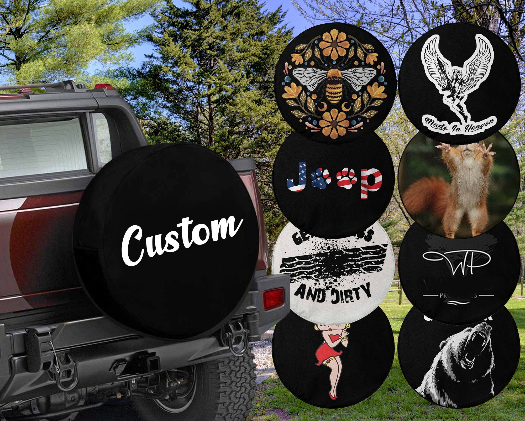 White Tire Cover Etsy