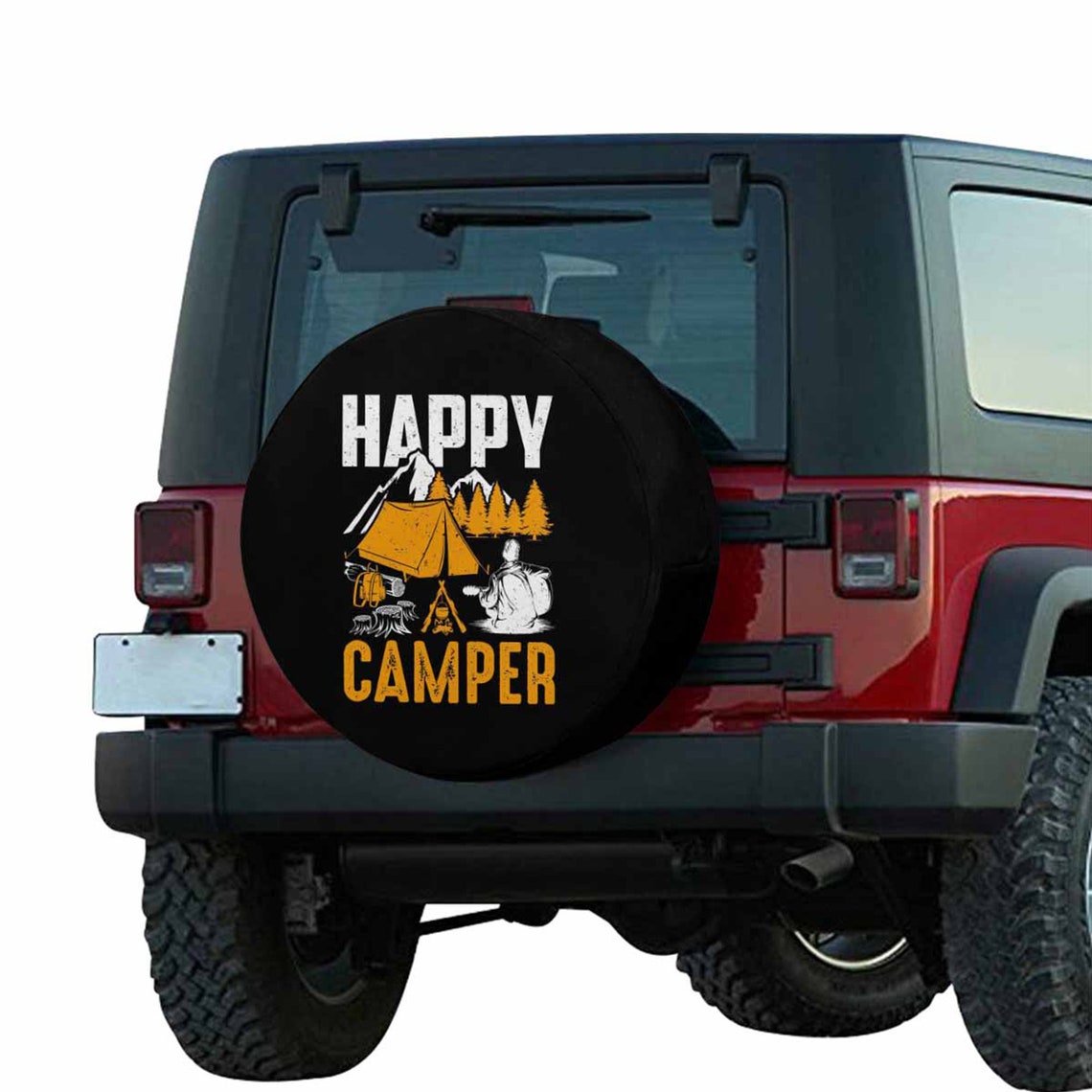 Custom Happy Camper Spare Tire Cover Cubierta de neumáticos Etsy