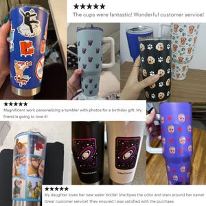 Personalized Photo&Text Tumbler: Custom Picture Stainless Steel Travel Mug, 20oz 30oz 40oz 画像 4