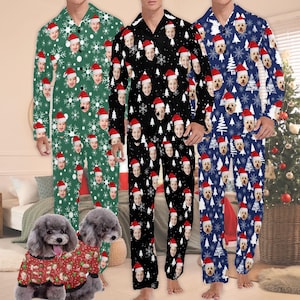 Custom Face Christmas Pajamas Set: Personalized Photo Pajamas