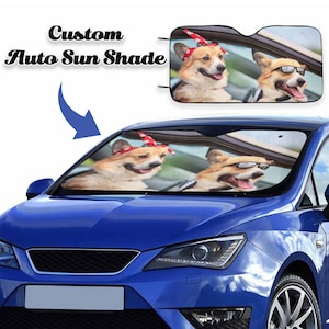 Custom Your Design Auto Sun Shade 55" x 29.53", Personalized Auto Sun Shade, Your Design Sun Shade for Jeep Trailer RV SUV, gift for dad