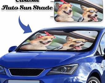 Custom Auto Sun Shade: Personalized Car Windshield Cover (55" x 29.53")
