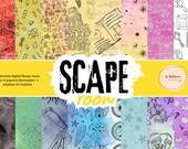Colección de papeles decorados digitales Room Escape
