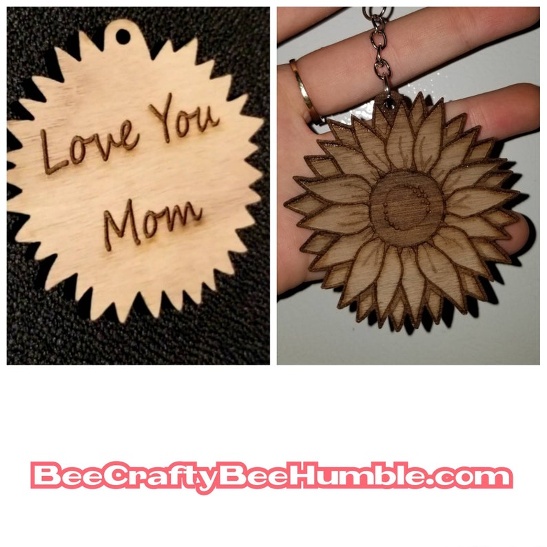 engraved keychain alien woodburn mandala keychain Alien keychain walnut wood woodburned keychain wooden keychain alien head keychain