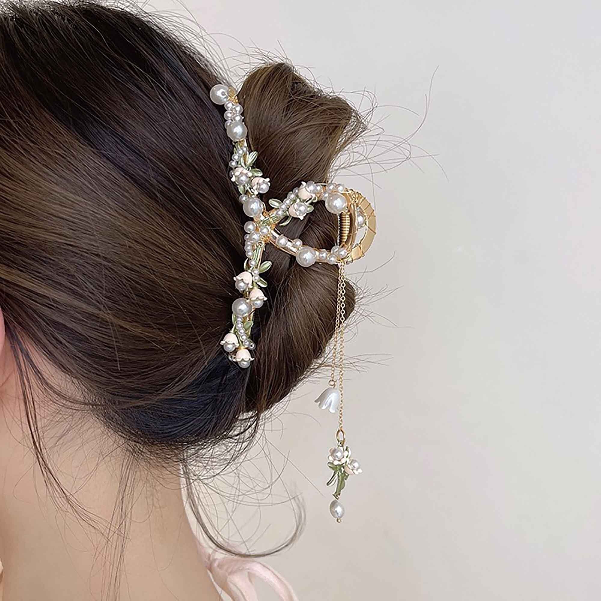 Flower Hair Clips 1Pcs Metal Sliver Rose Hair Clamp Clips French Elegant  Design Hair Claw Clips Fashion Hair Accessories for Female Lady Wedding  Daily