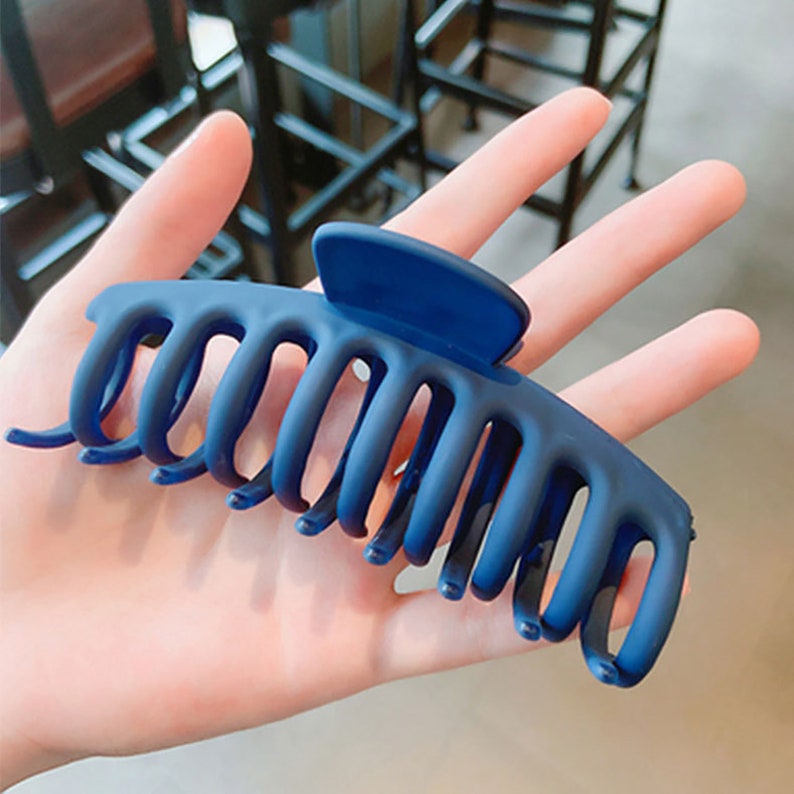 1 PC Crystal Plastic Hair Claw Clips Nonslip Large Girls Hair Etsy