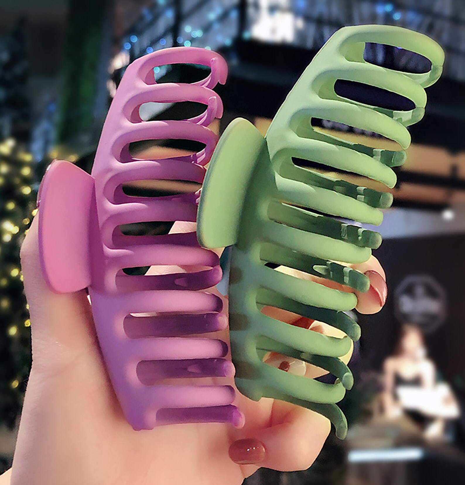 1 PC Crystal Plastic Hair Claw Clips Nonslip Large Girls Hair Etsy