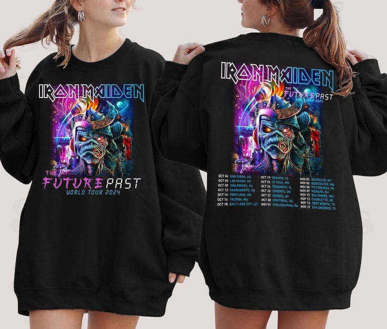 Iron Maiden Shirt, the Future Past Tour Sweatshirt, Iron Maiden Tour