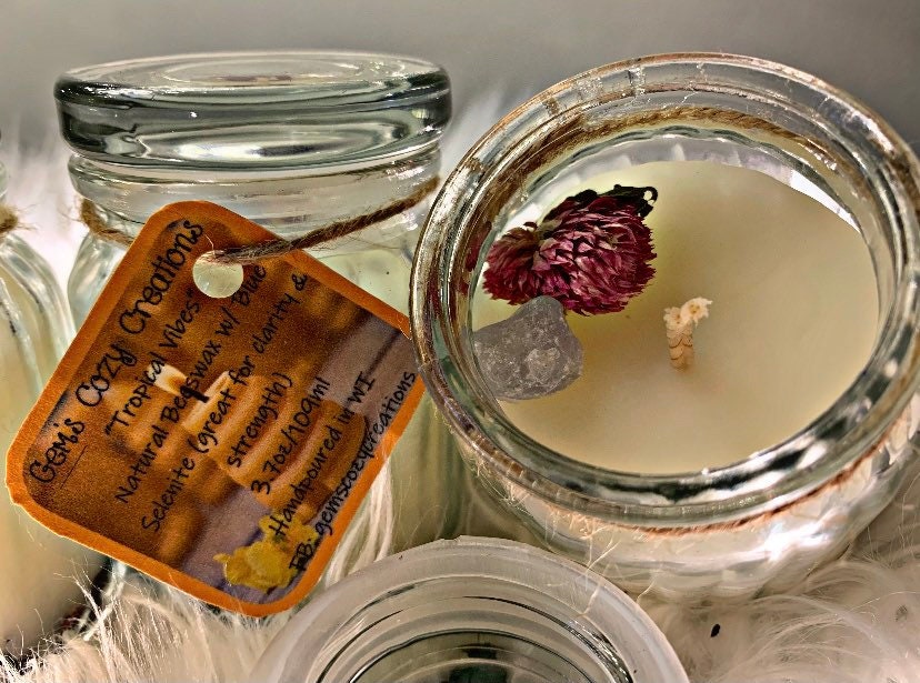 Natural organic Beeswax Candle to Promote Good Health With a Clean Burn