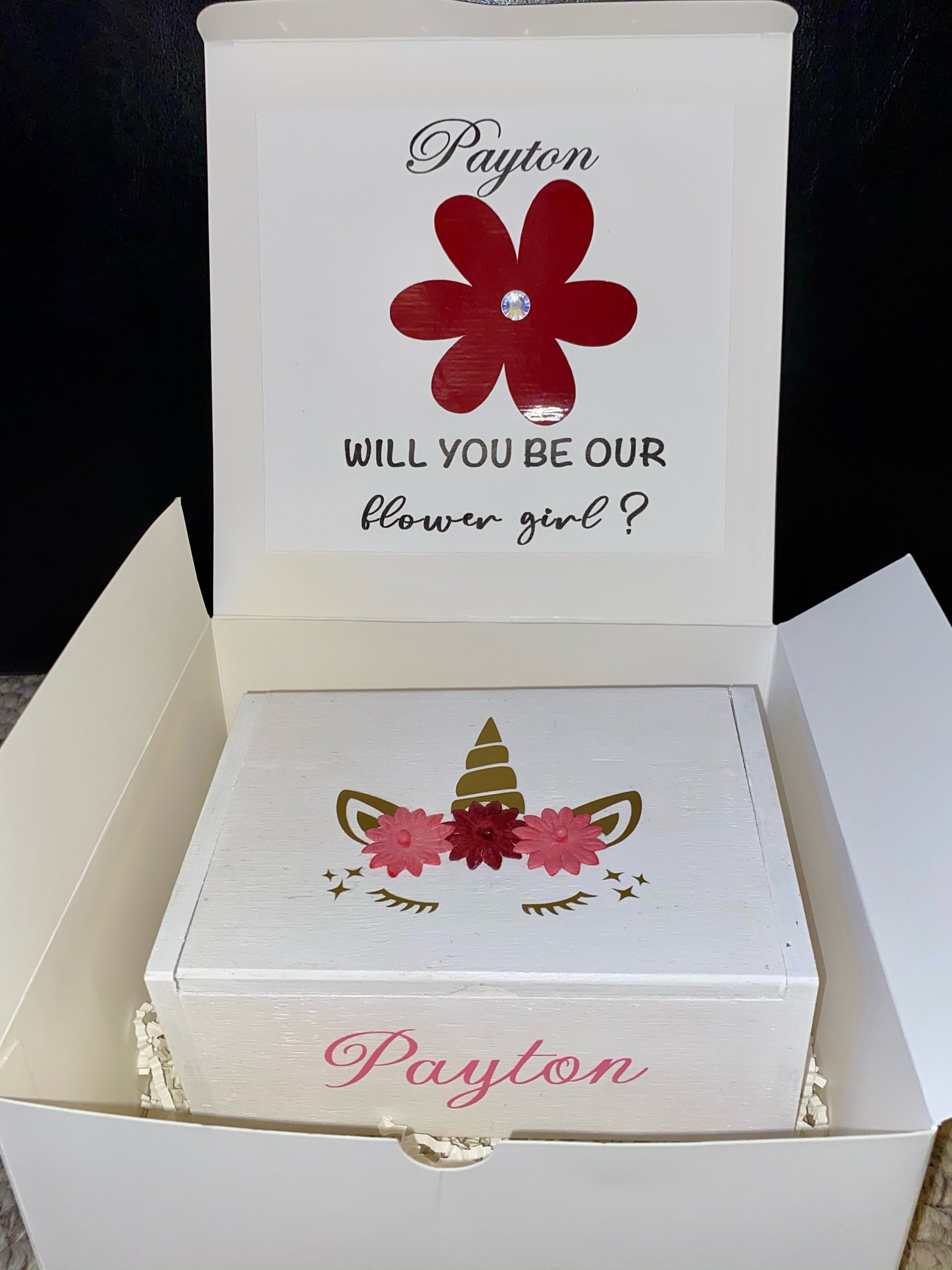 Flower Girl Proposal Keepsake Box Etsy