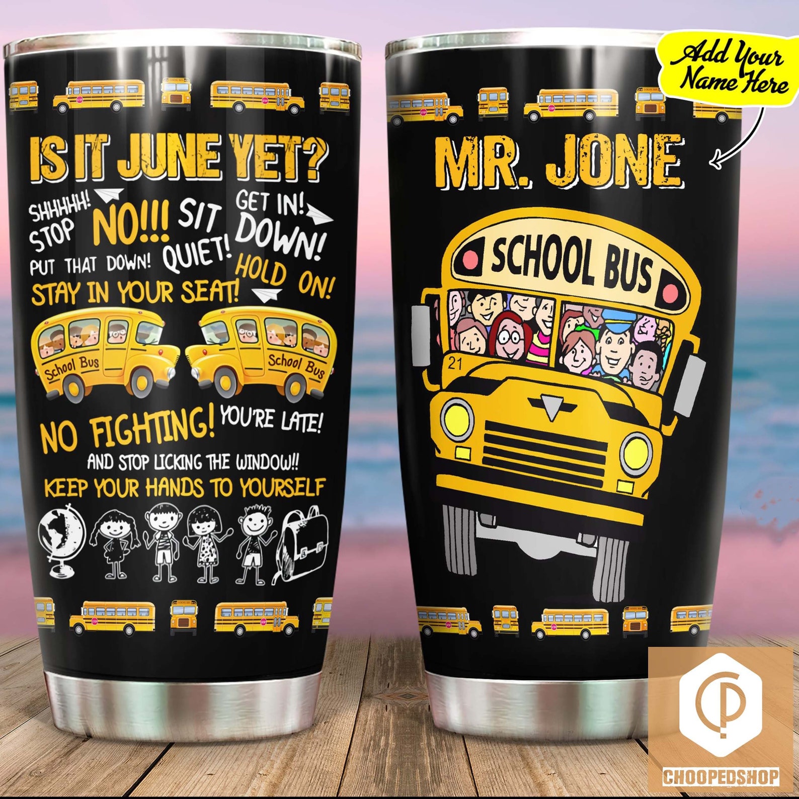 Personalized Bus Driver June Tumbler Cup Tumbler for Teacher Etsy