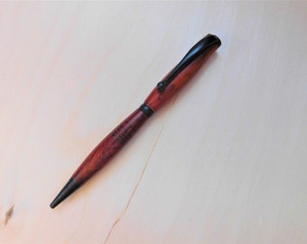 036 Paduak wood pen with black hardware