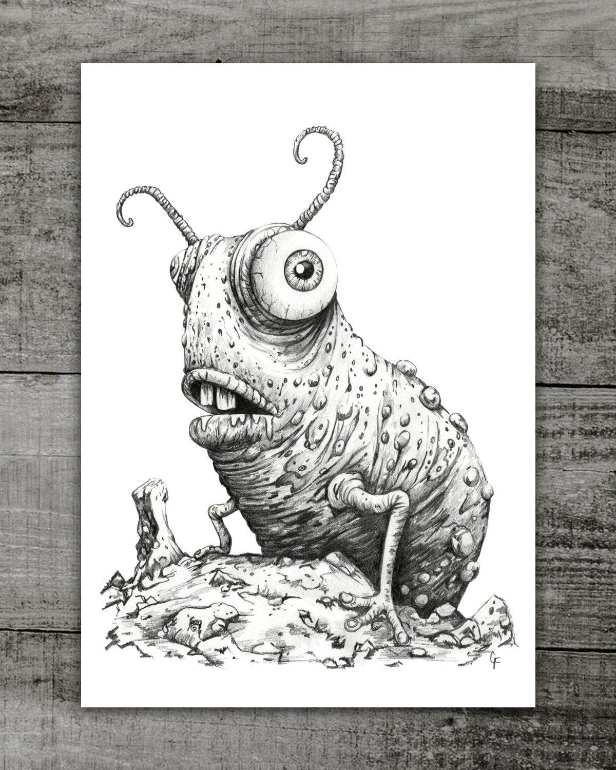 ORIGINAL Creature - Dark Art, Surrealism Drawing, Monster Sketch
