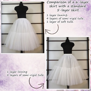 Petticoat from two types of tulle, Plus size petticoat, Lolita petticoat, Petticoat women, Bridal petticoat, Wedding petticoat