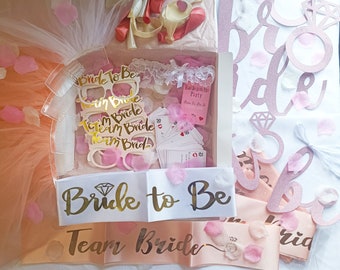 Bachelorette party gift box, hen party accessories, kit for a bachelorette party, girls night present box, wedding party,hen party accessory