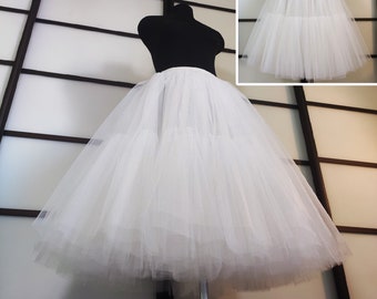 Jupon de deux types de tulle, jupon grande taille, jupon Lolita, jupon pour femmes, jupon de mariée, jupon de mariage