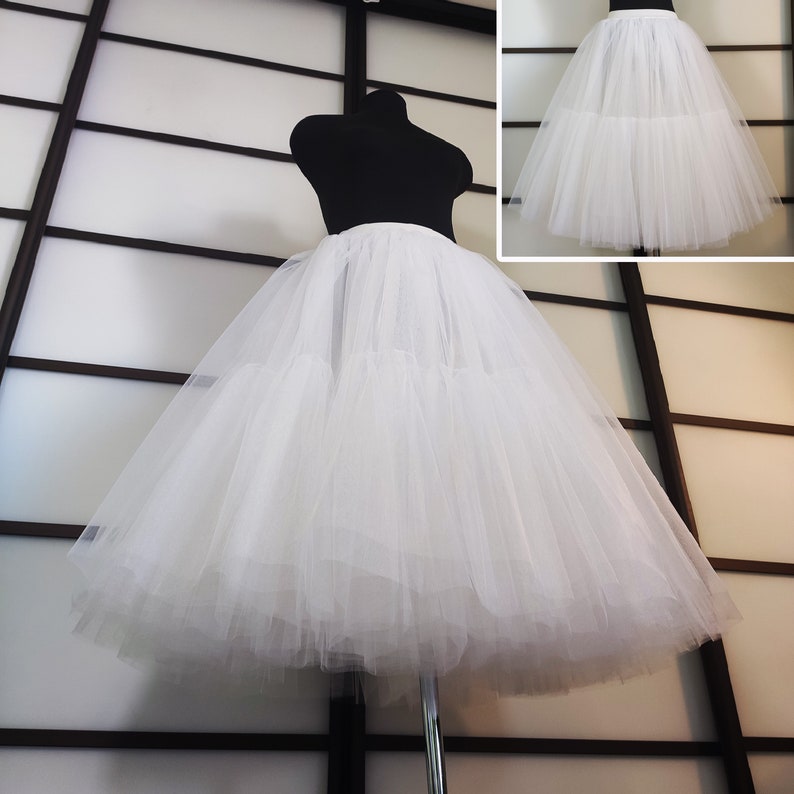 Petticoat from two types of tulle, Plus size petticoat, Lolita petticoat, Petticoat women, Bridal petticoat, Wedding petticoat 30'' (75 cm)