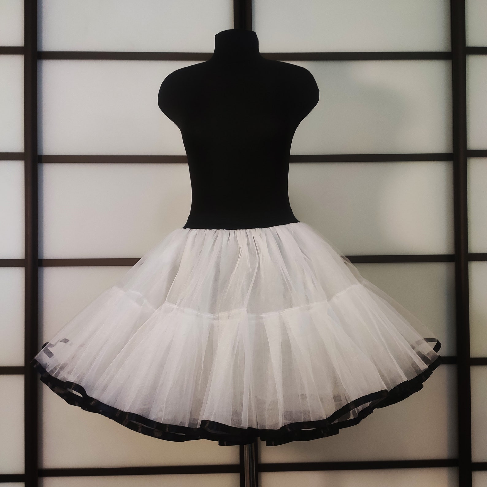 Skirtpetticoat with satin ribbon 14 colors tulle skirt Plus Etsy