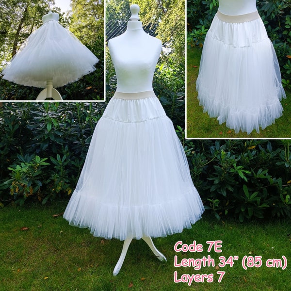 Jupon en tulle fait main, Plusieurs options de taille, Jupon en tulle, Jupon pour robe de mariée, Jupon grande taille, Jupon fait main, Sous-vêtements