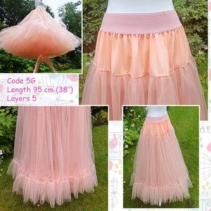 Jupon en tulle fait main, Plusieurs options de taille, Jupon en tulle, Jupon pour robe de mariée, Jupon grande taille, Jupon fait main, Sous-vêtements image 8