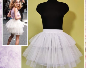 Carrie Bradshaw Tulle Skirt, Soft Bridal Bachelorette Party Skirt