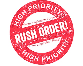 Rush order service. Your order will be fulfilled and shipped within 24 hours.