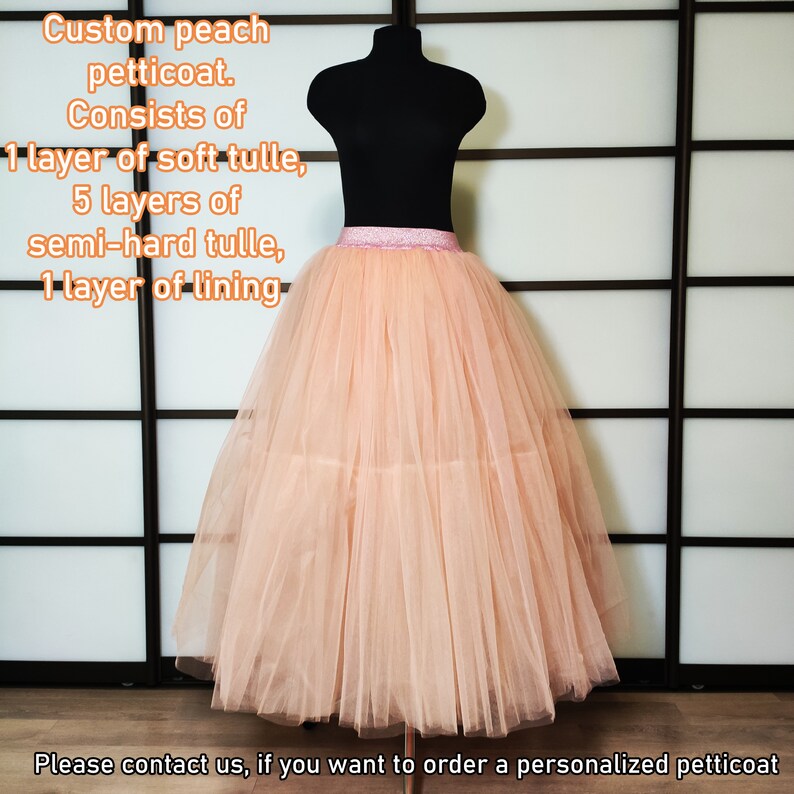 Petticoat from two types of tulle, Plus size petticoat, Lolita petticoat, Petticoat women, Bridal petticoat, Wedding petticoat image 9