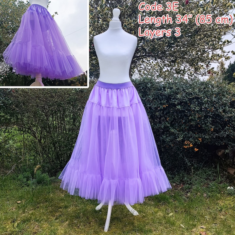 Jupon en tulle fait main, Plusieurs options de taille, Jupon en tulle, Jupon pour robe de mariée, Jupon grande taille, Jupon fait main, Sous-vêtements image 1