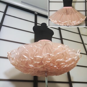 Extra fluffy petticoat with satin ribbon, Many colors tulle petticoat, Plus size petticoat, Pin-Up Rockabilly, Wedding Ruffled petticoat