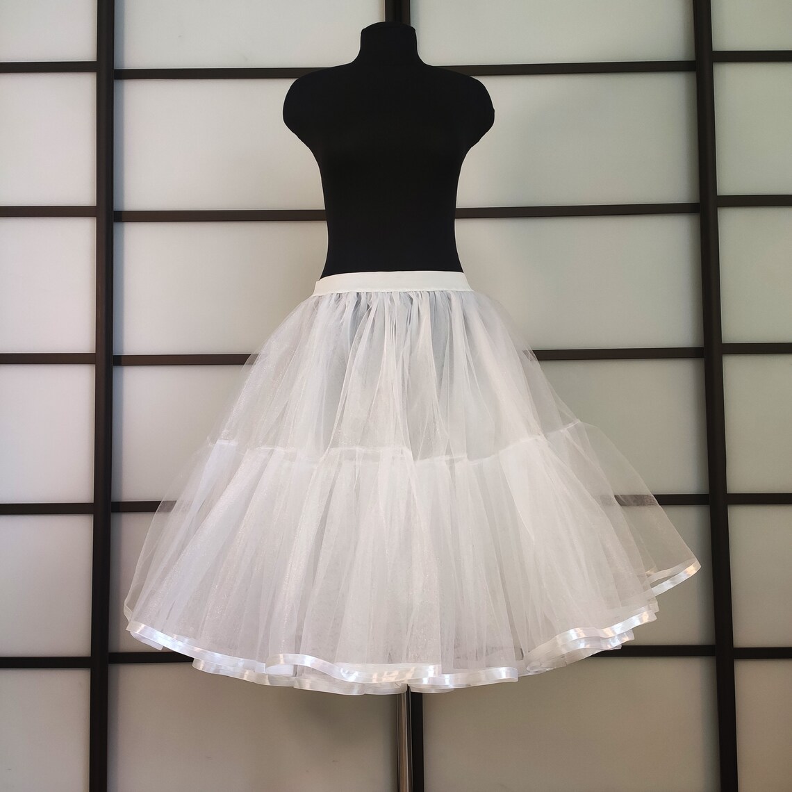Skirtpetticoat with satin ribbon 14 colors tulle skirt Plus Etsy
