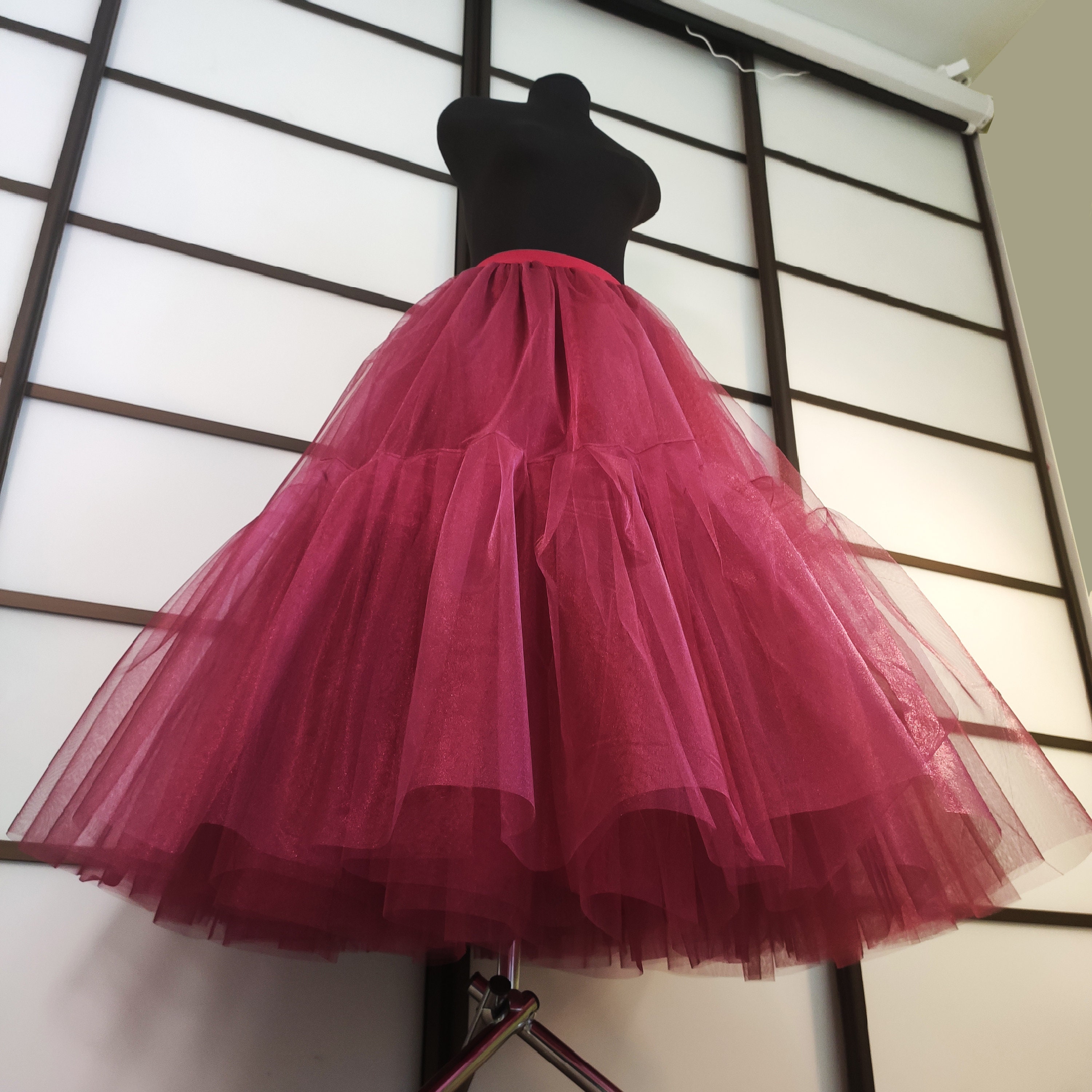 Long tulle petticoat 14 colors petticoats Plus size Etsy