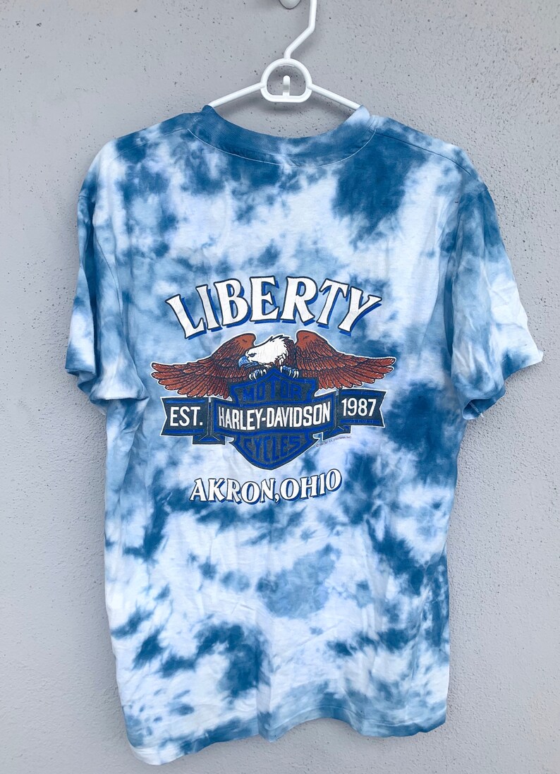 Size L California made VINTAGE Harley Davidson Tie Dye handmade Tshirt