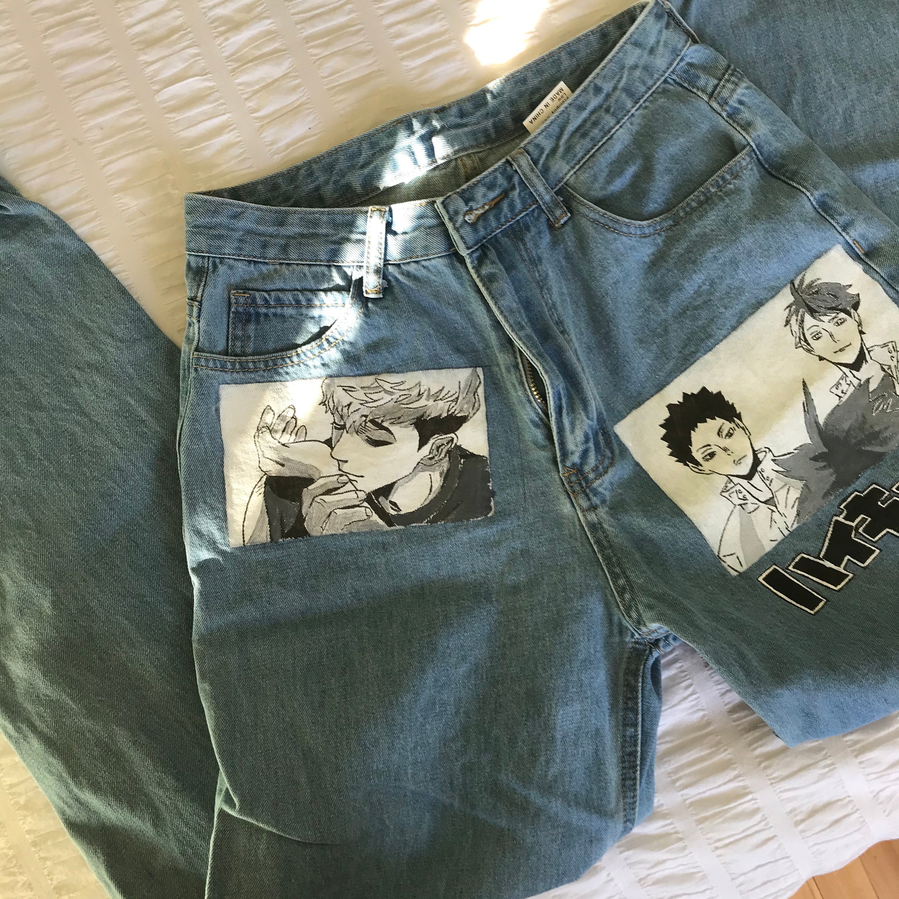 Anime jeans - Etsy España Anime jeans - Etsy España
