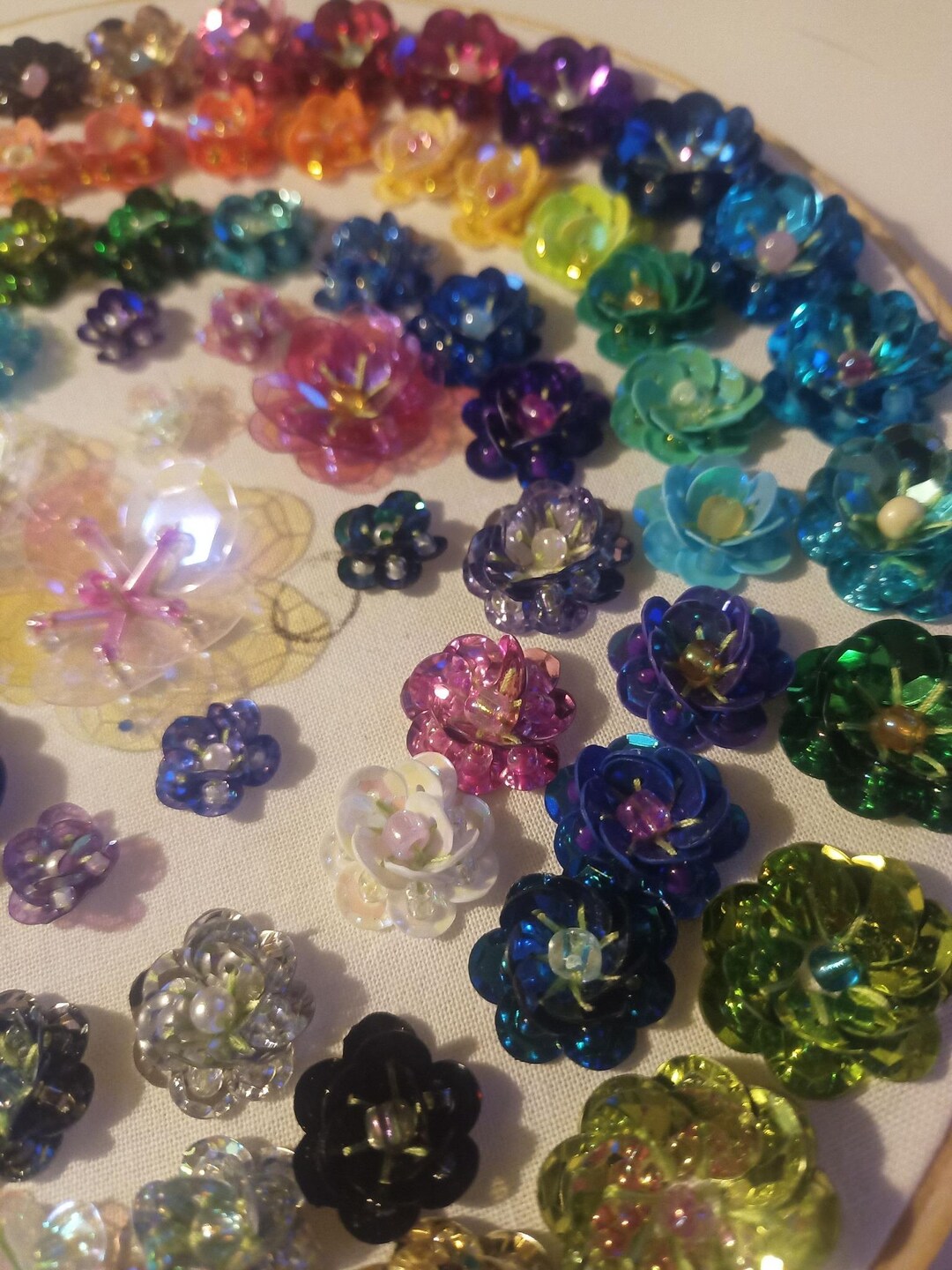 Lot of Assorted Sequin and Bead Flowers (10+2 Free!) - Etsy