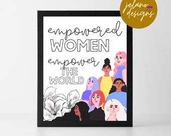 Women's Inspirational Wall Art | Feminism Empowerment Print | Womens Rights Printable | Kamala Harris Inspired Wall Decor | DIGITAL DOWNLOAD