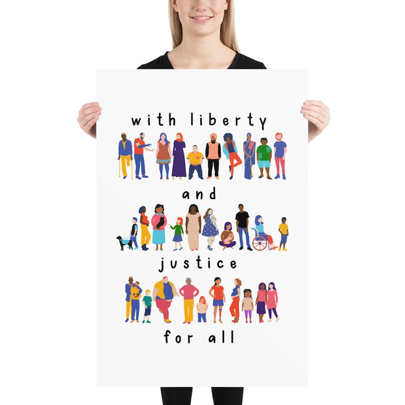 Justice for All Poster Human Rights Poster Social Justice Etsy