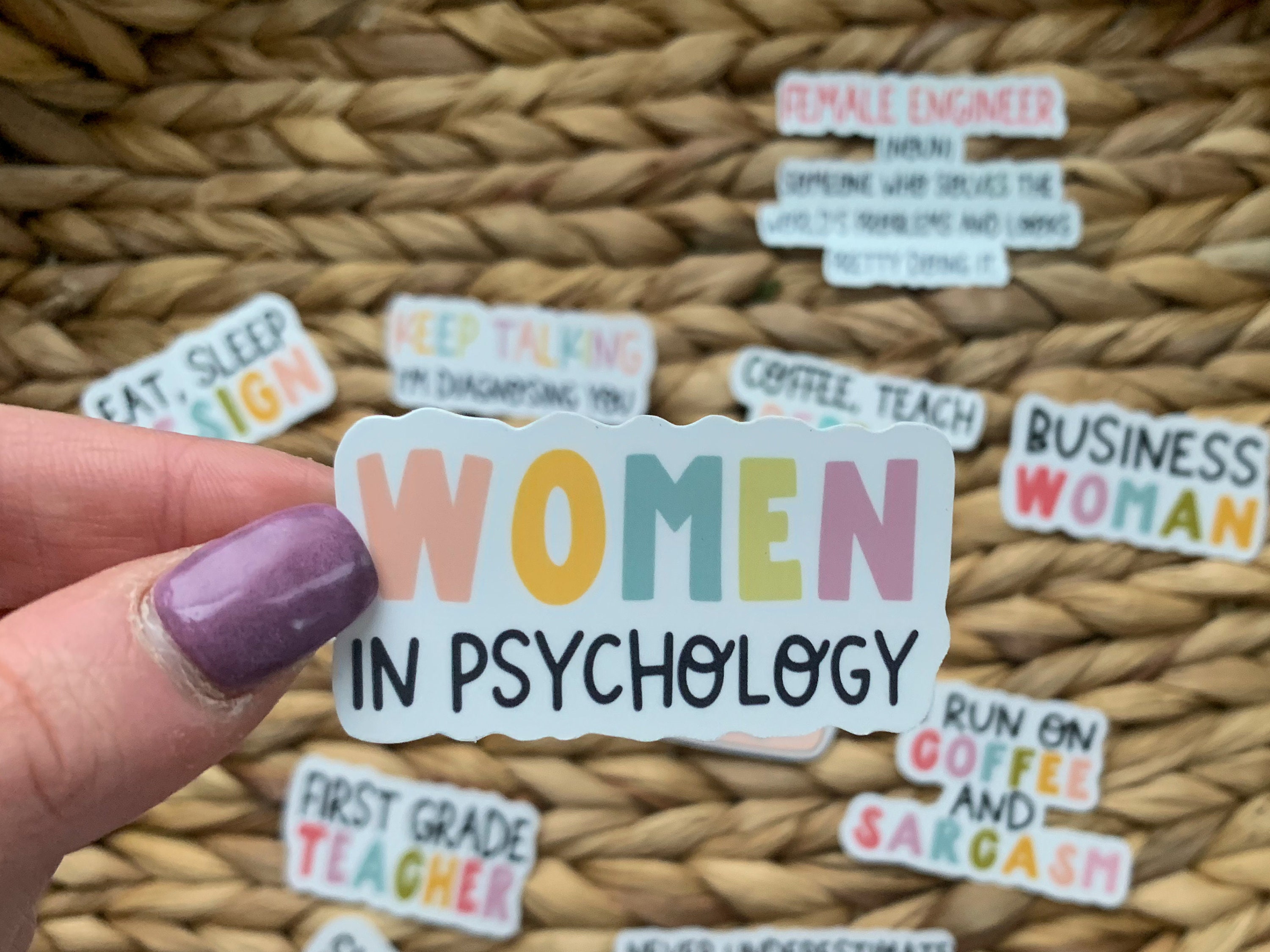 Women in Psychology Waterproof Glossy Sticker