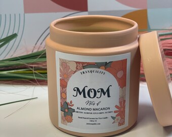 Happy mothers day,mothers day candle,10 oz, peach metal candle Jar .Candle gift, gift for her,handmade,
