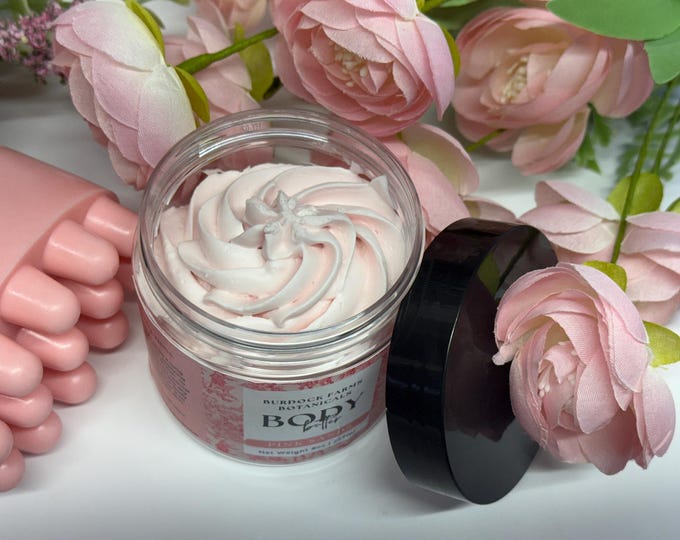 Sample size whipped Body Butter 2 oz ,natural vegan moisturizing and soothing butter with shea and cocoa butter,ideal gift for her,travel