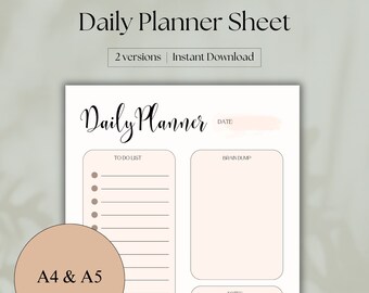 2024 Daily Planner Printable | Cute To Do List Printable | Daily Task Tracker | Priorities | Daily A4 To Do List Fillable | Boho To Do A5