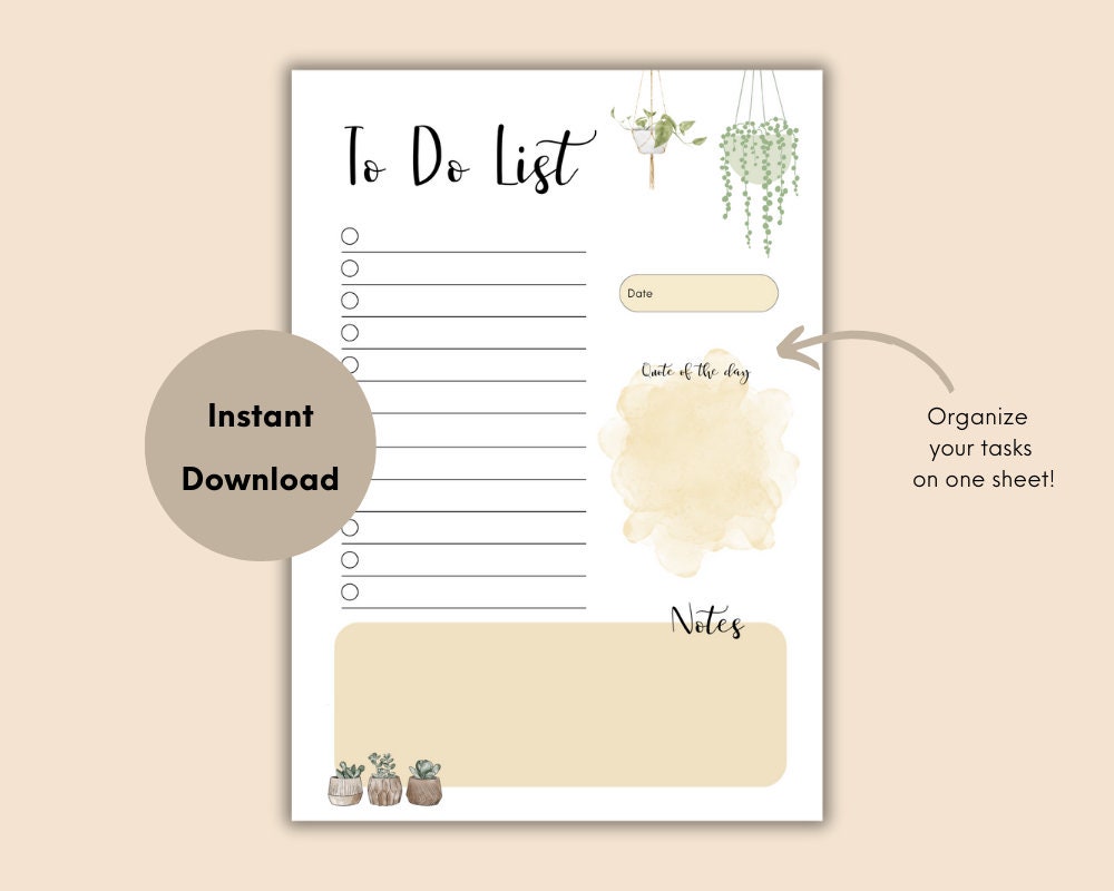 2024 Daily Planner Printable Cute to Do List Printable Daily Task ...