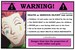 Anime - Car Airbag Warning Label Sticker 